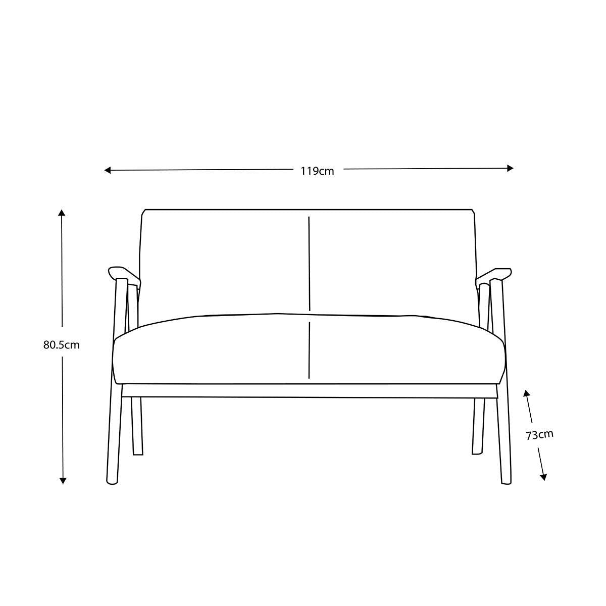 Gallery Neyland Natural Linen 2 Seater Sofa