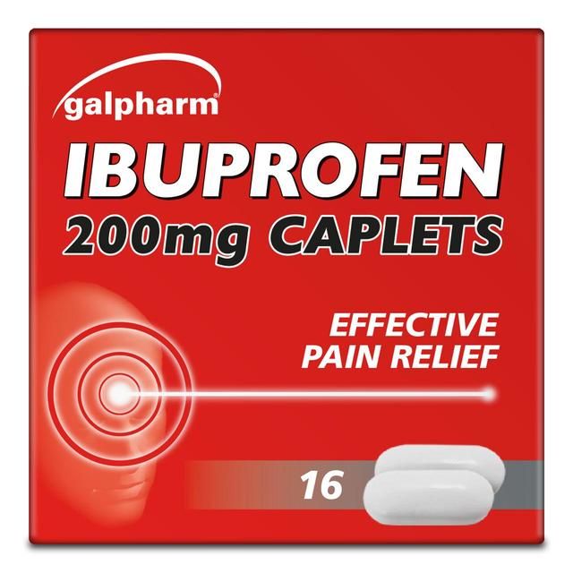 Galpharm Ibuprofen 200mg Caplets   16 per pack