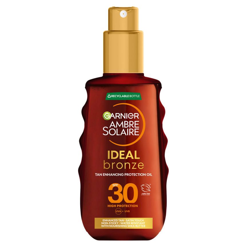 Garnier Ambre Solaire Ideal Bronze Protective Oil Sun Cream Spray SPF30 150ml