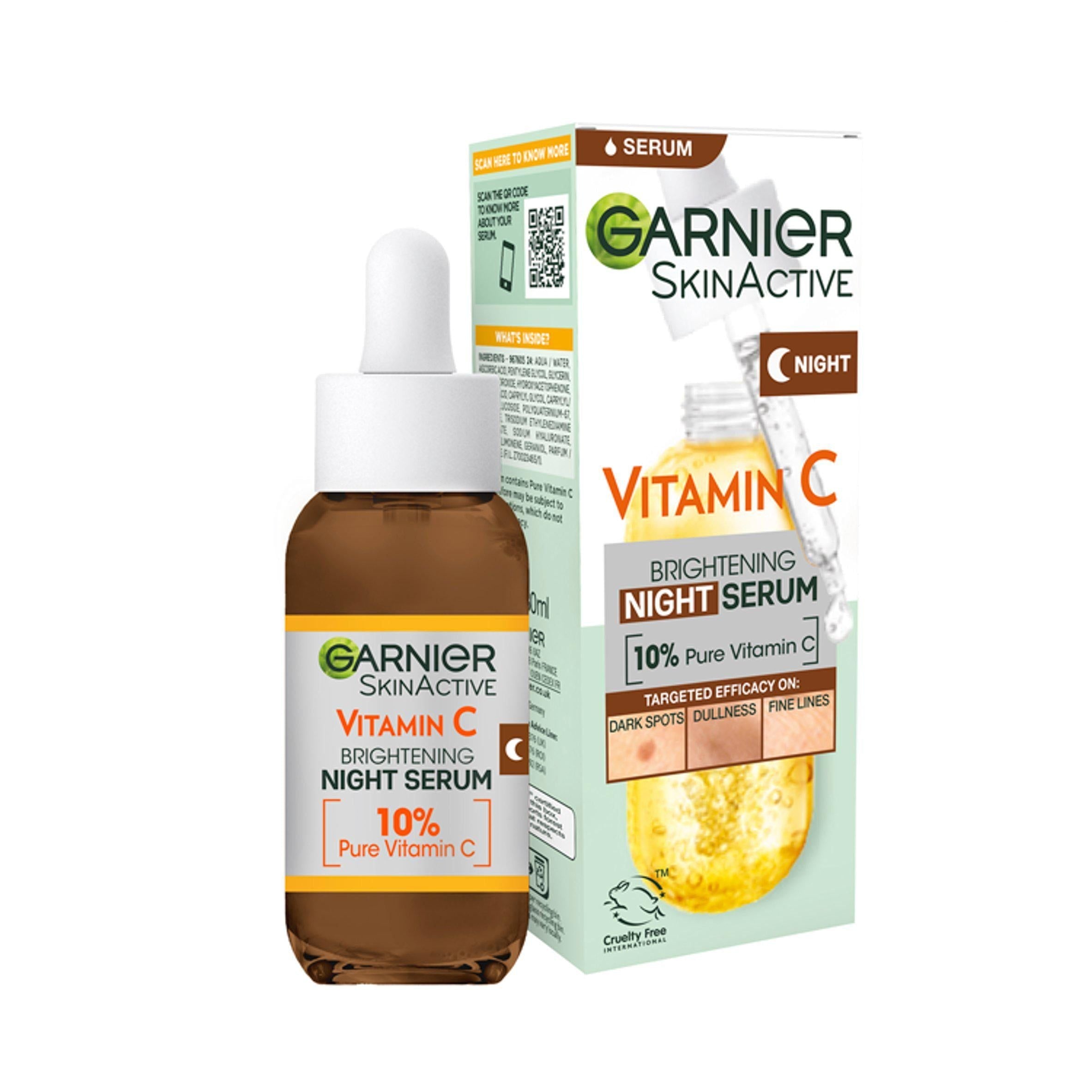 Garnier Anti Dark Spot Night Serum 10% Pure Vitamin C &amp;amp; Hyaluronic Acid 30ml