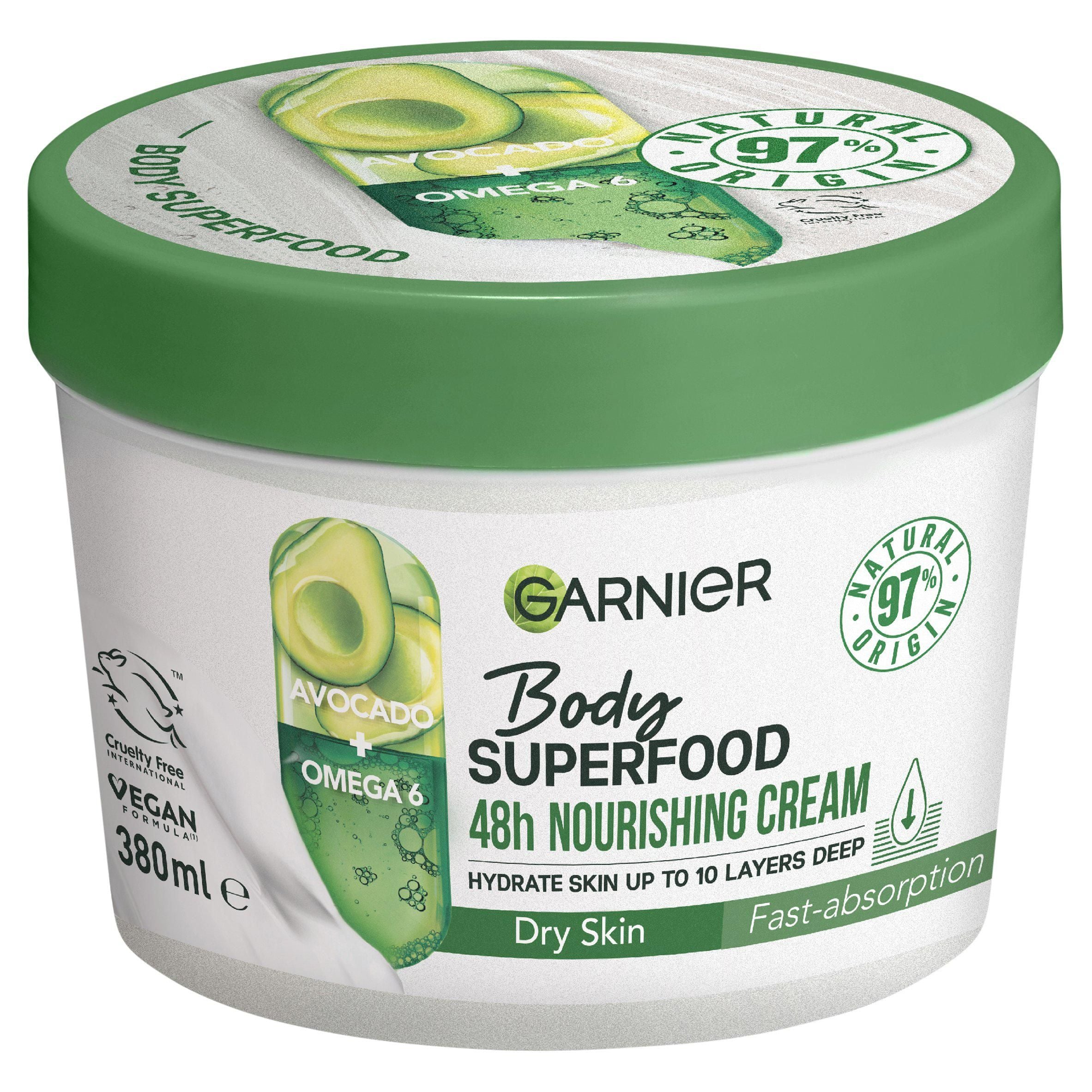 Garnier Body Superfood Avocado &amp;amp; Omega 6 Vegan Nourishing Body Cream 380ml