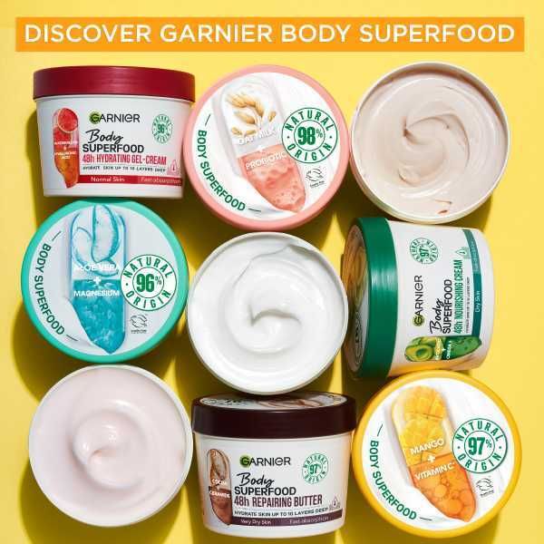 Garnier Body Superfood, Body Cream, Vitamin C & Mango, 380Ml