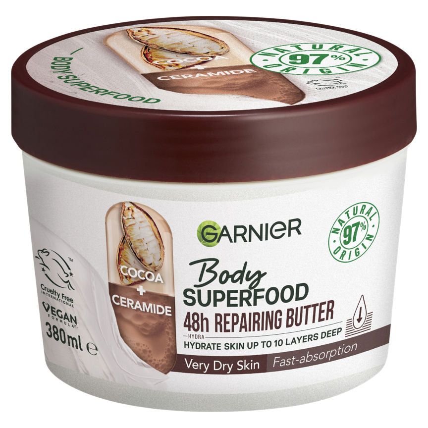 Garnier Body Superfood Repairing Body Butter with Cocoa & Ceramide Vegan