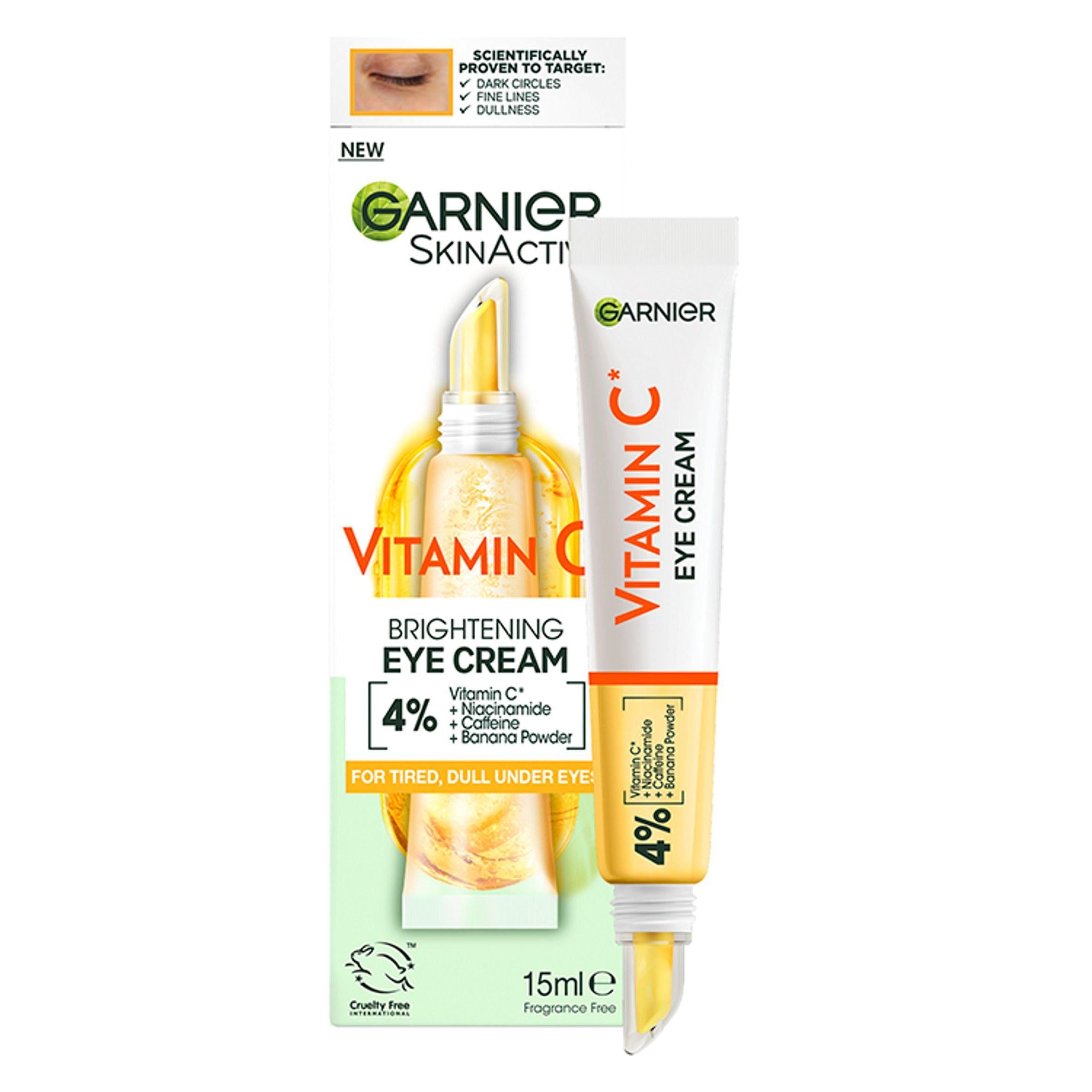 Garnier Brightening 4% Vitamin C Skincare Niacinamide Caffeine &amp;amp; Banana Powder Eye Cream 15ml