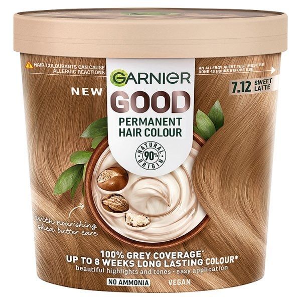 Garnier Good Permanent Hair Dye Sweet Latte 7.12