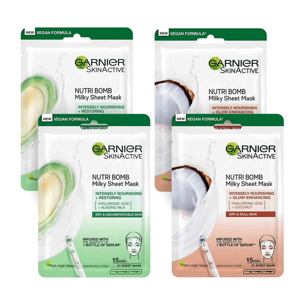 Garnier Nutri Bomb Nourishing Milky Sheet Mask Set of 4