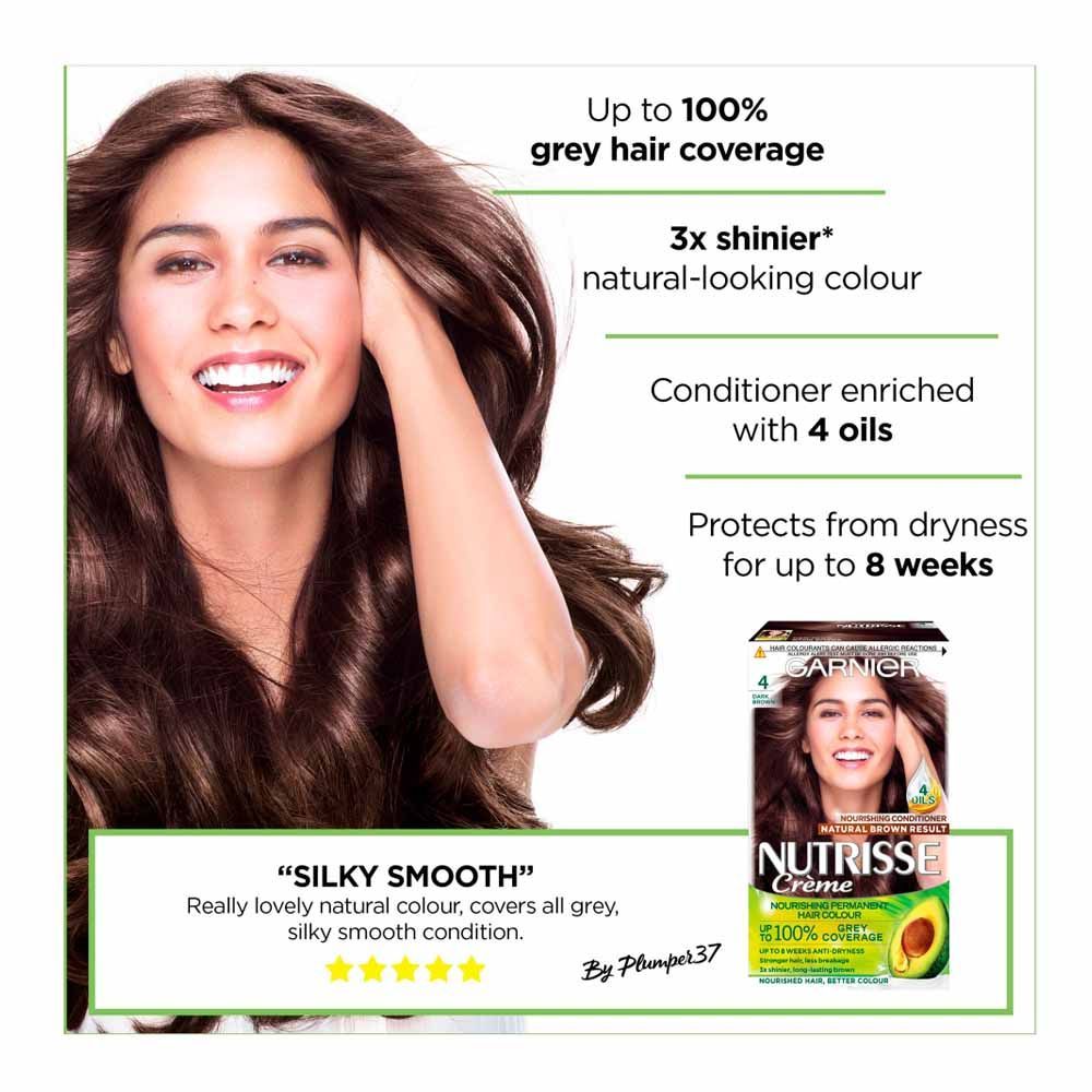 Garnier Nutrisse 4 Dark Brown Permanent Hair Dye