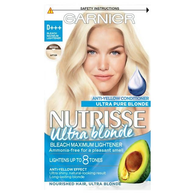 Garnier Nutrisse Ultra Maximum Lightener Permanent Hair Dye Blonde D+++ Bleach