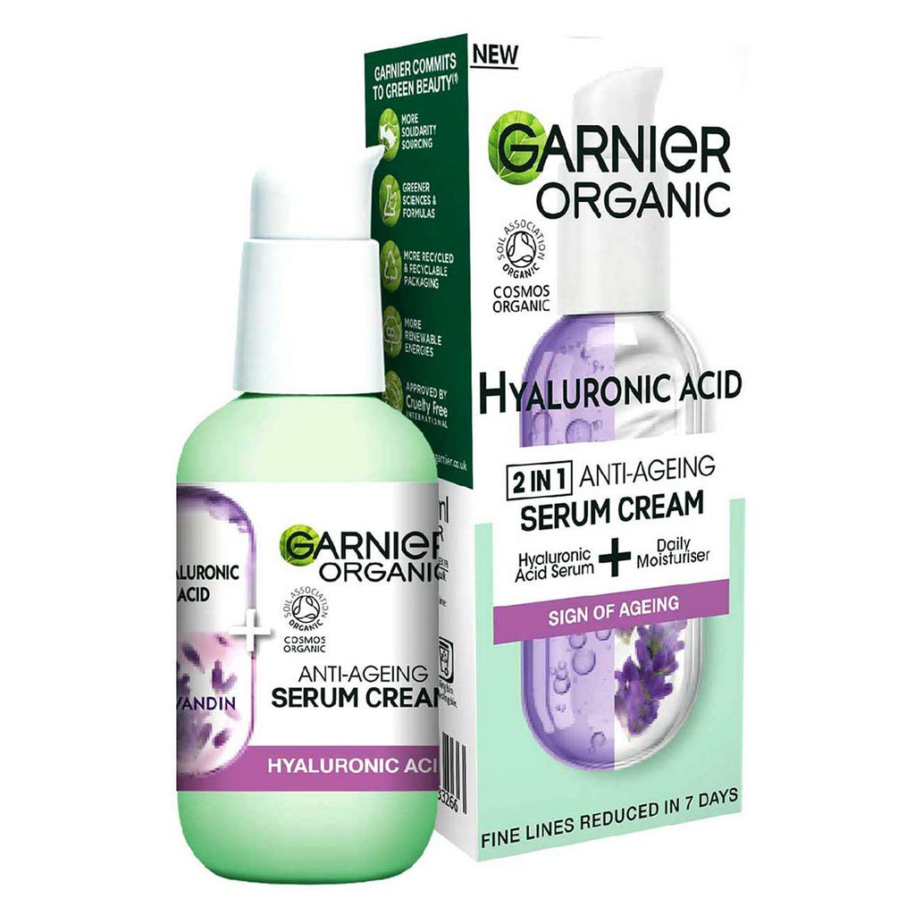 Garnier Organic Lavandin & Hyaluronic Acid 2in1 Anti-Ageing Serum Cream 50ml