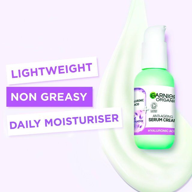 Garnier Organic Lavandin &amp;amp; Hyaluronic Acid Serum Cream 2in1 Formula   50ml