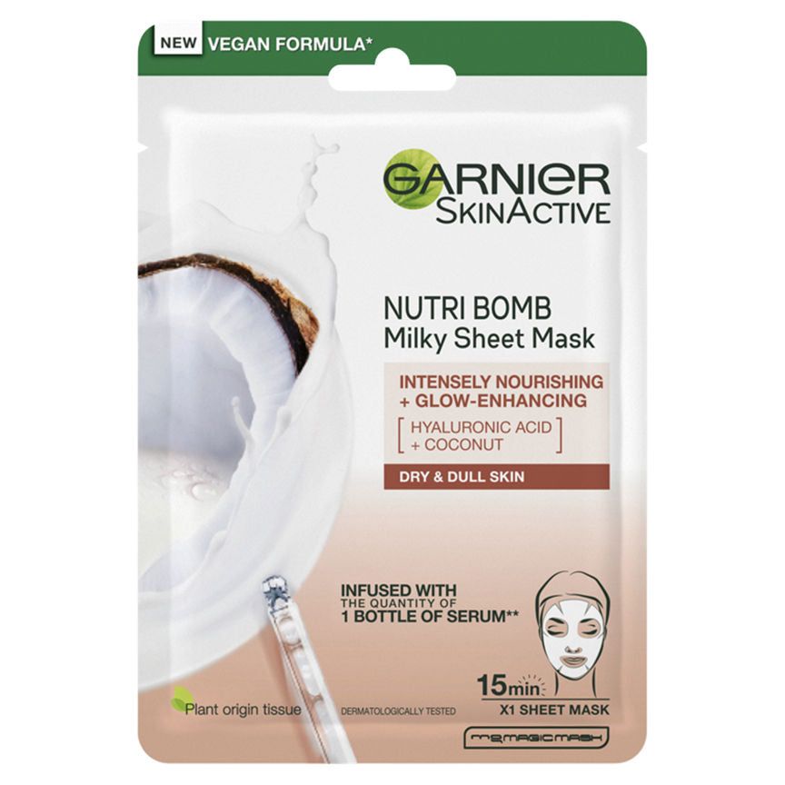 Garnier SkinActive Nutri Bomb Milky Sheet Mask Coconut &amp;amp; Hyaluronic Acid