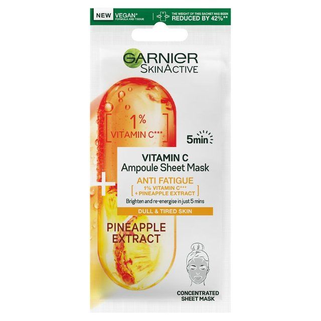 Garnier SkinActive Vitamin C Anti Fatigue Ampoule Sheet Mask   15g