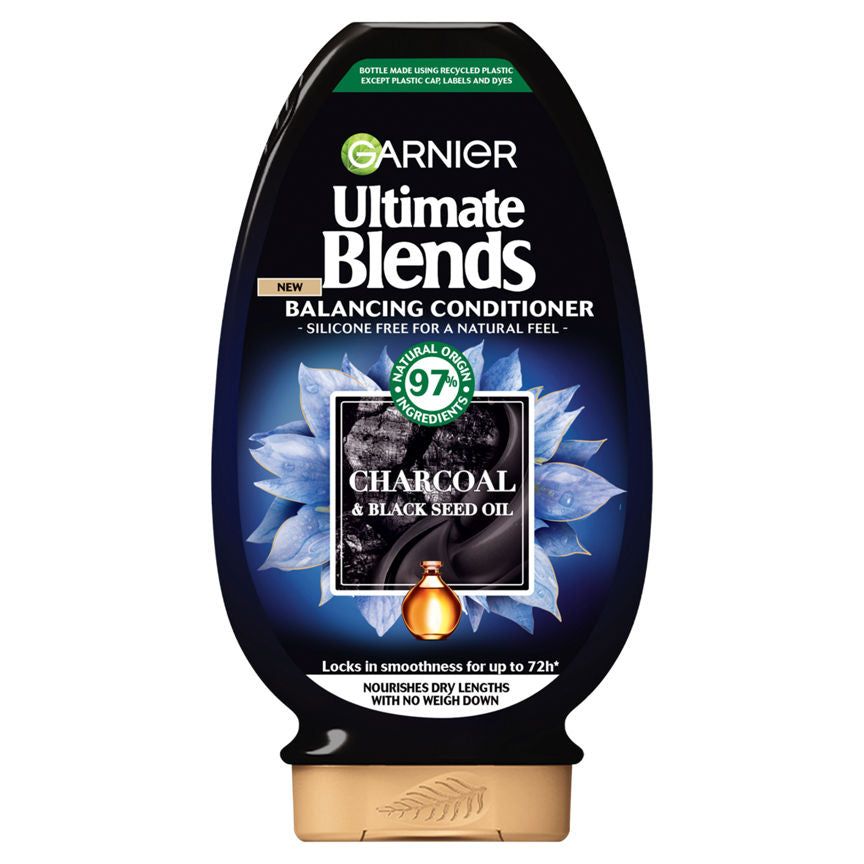 Garnier Ultimate Blends Charcoal Conditioner for Purified Scalp and Hydrated Lengths, 250ml