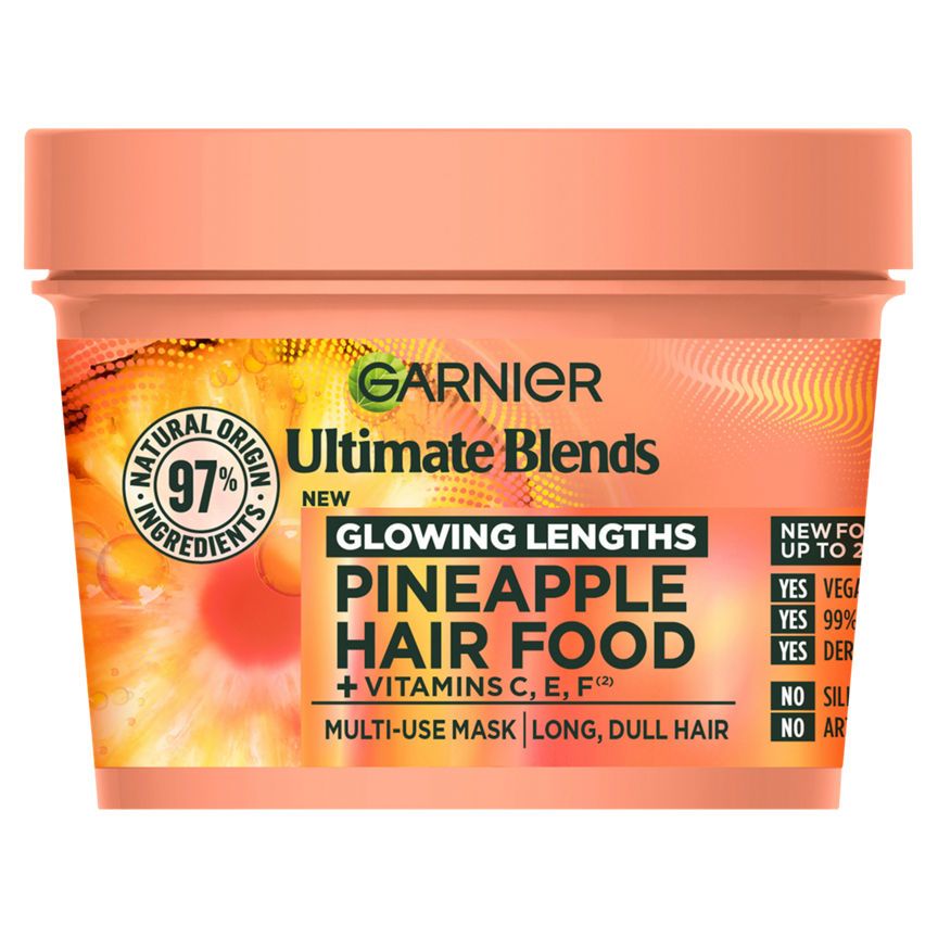 Garnier Ultimate Blends Glowing Lengths Pineapple &amp;amp; Amla Hair Food 3-in-1 Hair Mask Treatment