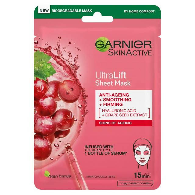 Garnier Ultralift Anti Ageing Radiance Boosting Face Sheet Mask 32g