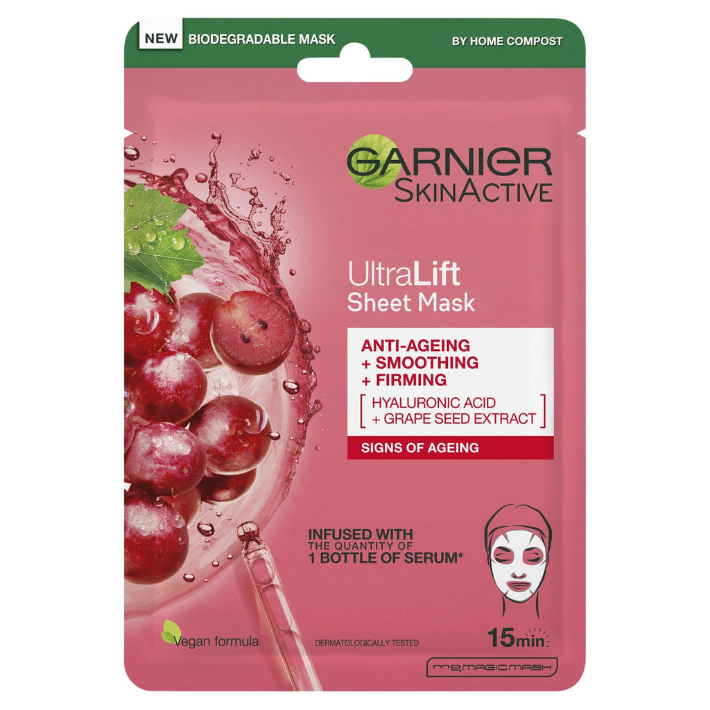 Garnier Ultralift Anti Ageing Radiance Boosting Face Sheet Mask 32g