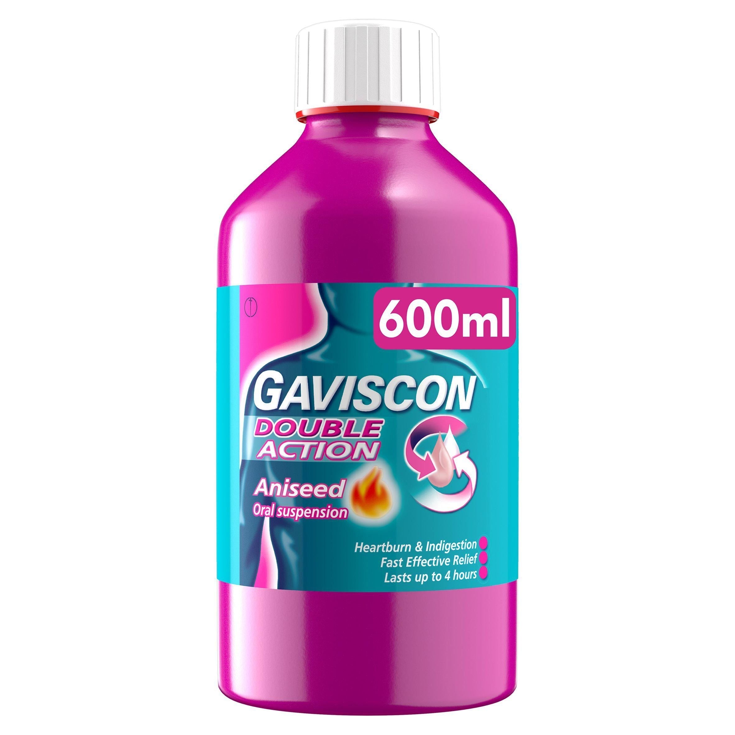 Gaviscon Double Action Aniseed Liquid Oral Suspension 600ml