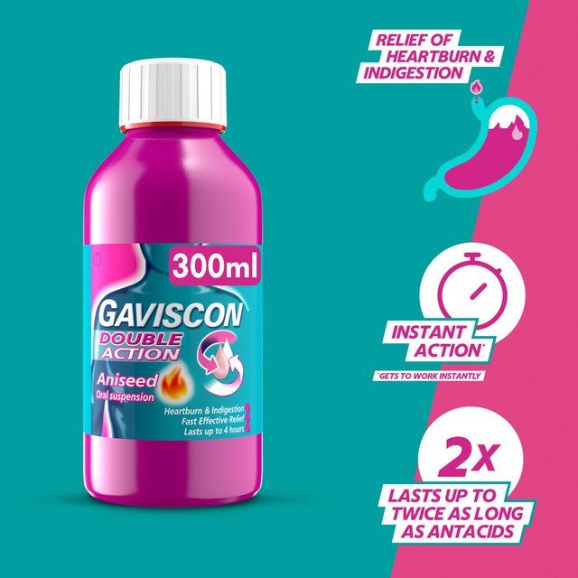 Gaviscon Double Action Liquid Heartburn Indigestion Aniseed   300ml