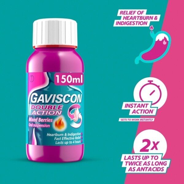 Gaviscon Double Action Mixed Berries Flavour 150Ml