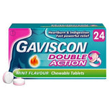 Gaviscon Double Action Tabs Heartburn Indigestion Mint 24s