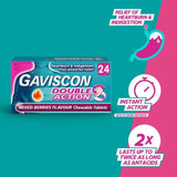 Gaviscon Double Action Tabs Heartburn Indigestion Mixed Berry   24 per pack