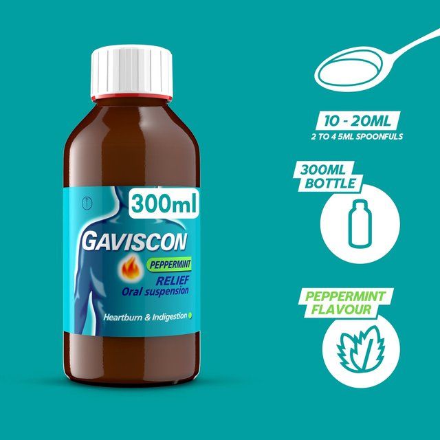 Gaviscon Liquid Heartburn &amp;amp; Indigestion Peppermint   300ml