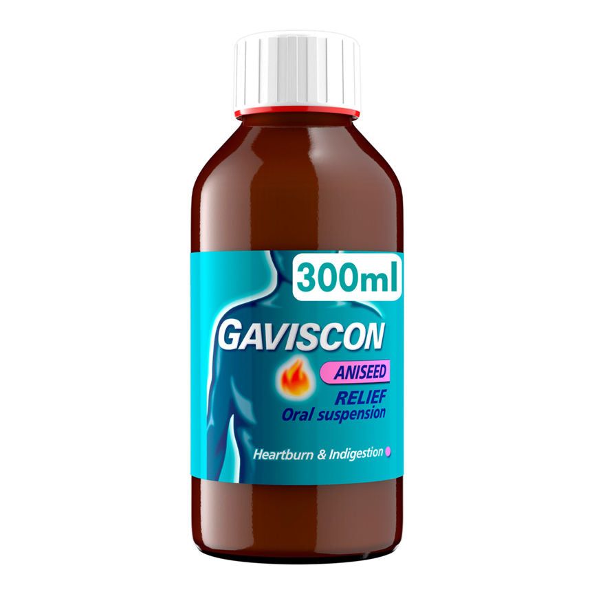 Gaviscon Liquid Heartburn &amp;amp; Indigestion Relief Aniseed Flavour 300ml