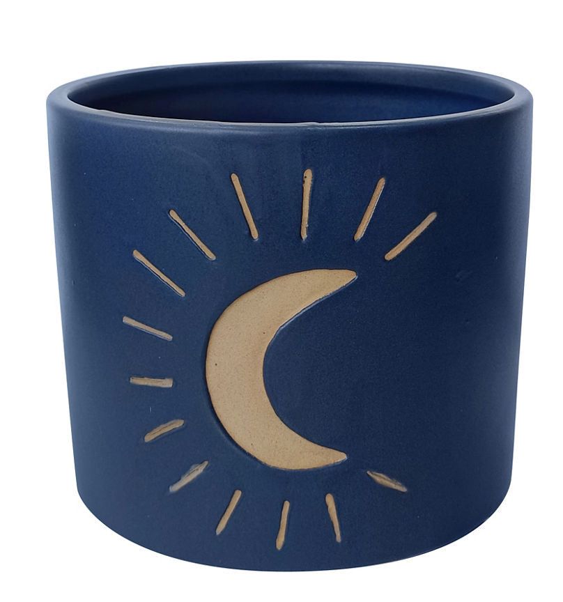 George Blue & Gold Moon Planter