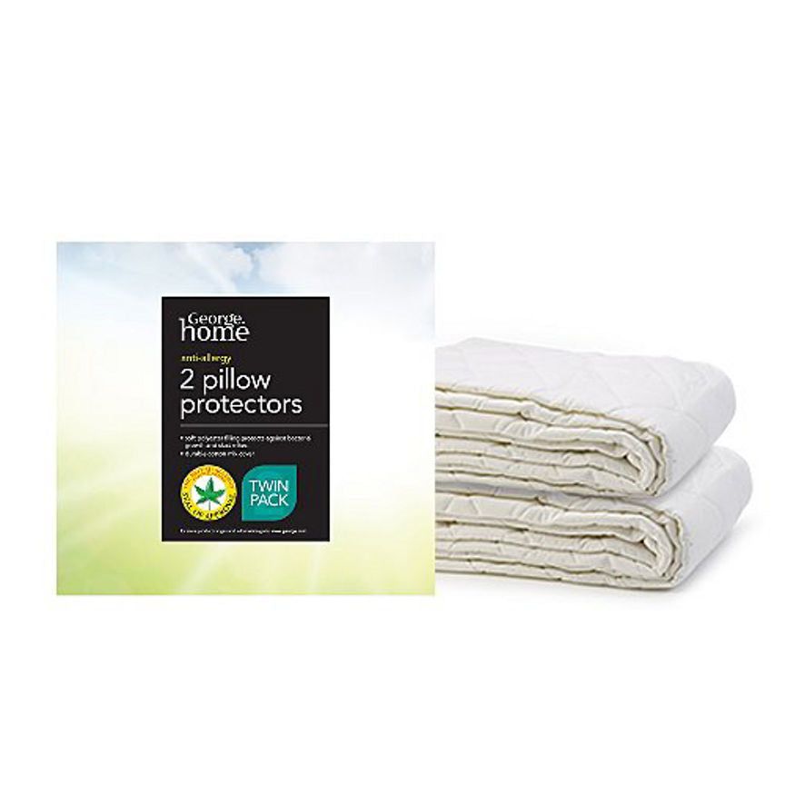 George Home Anti-Allergy Pillow Protector Pair