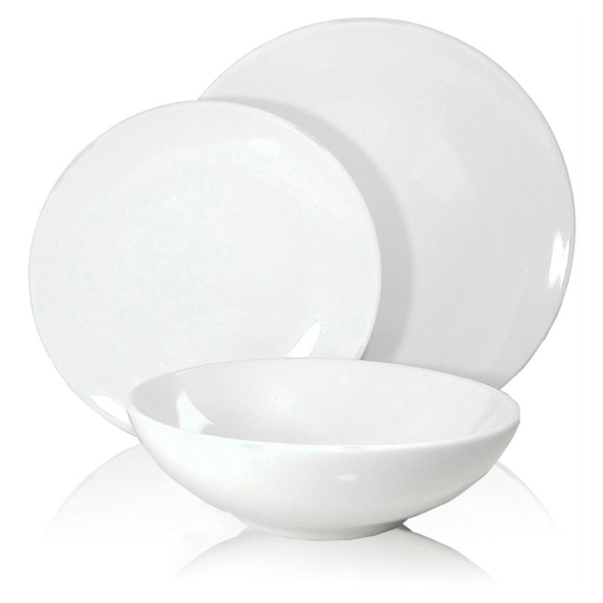 George Home Basic White Dinner Set