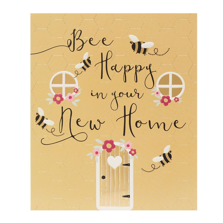 George Home Bee Themed New Home Card