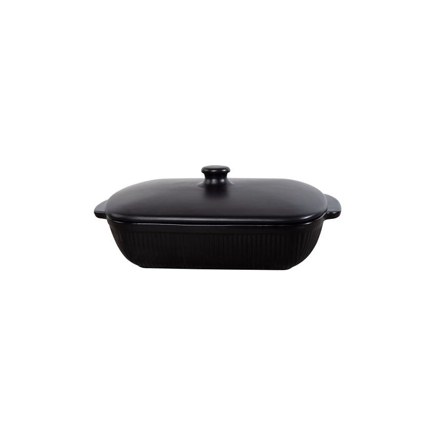 George Home Black Barbican Round Casserole Dish