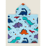 George Home Blue Dino Cotton Printed Poncho