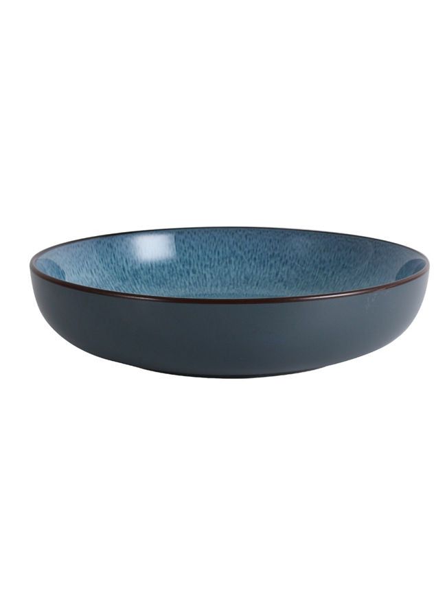 George Home Blue Reactive Glaze Serving Bowl