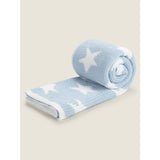 George Home Blue Star Chenille Baby Shawl