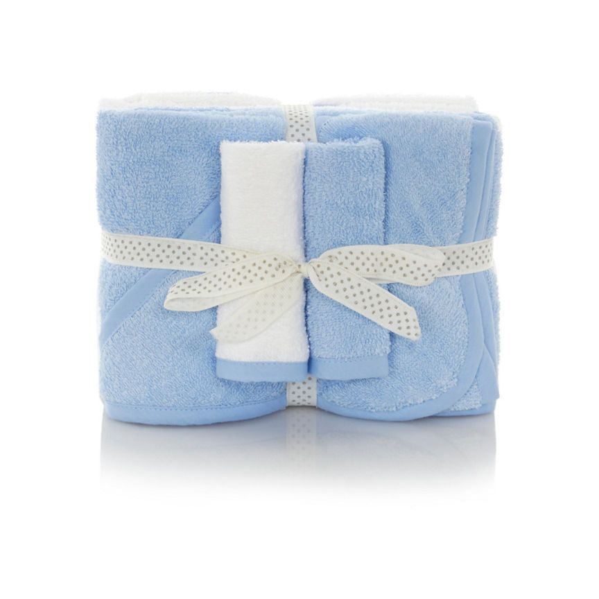 George Home Blue Towels and Flannel Set