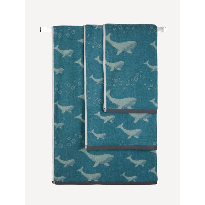 George Home Blue Whale Hand Towel