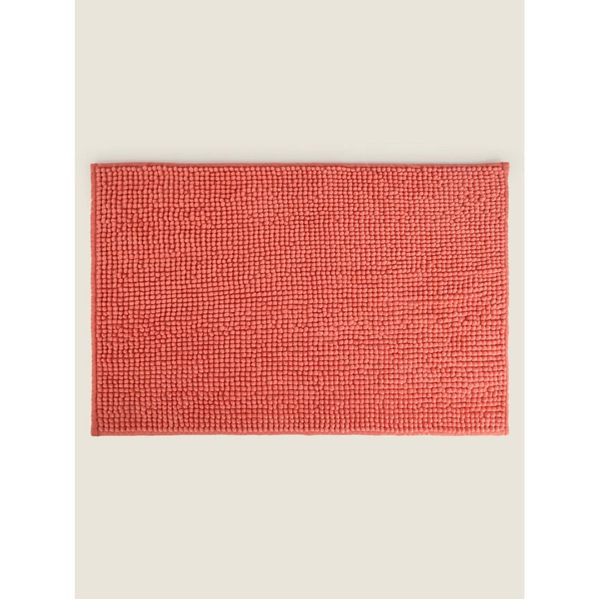 George Home Chenille Bath Mat - Coral