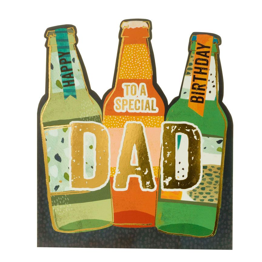 George Home Die Cut Beers Dad Birthday Card