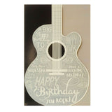 George Home Die Cut Guitar Birthday Card