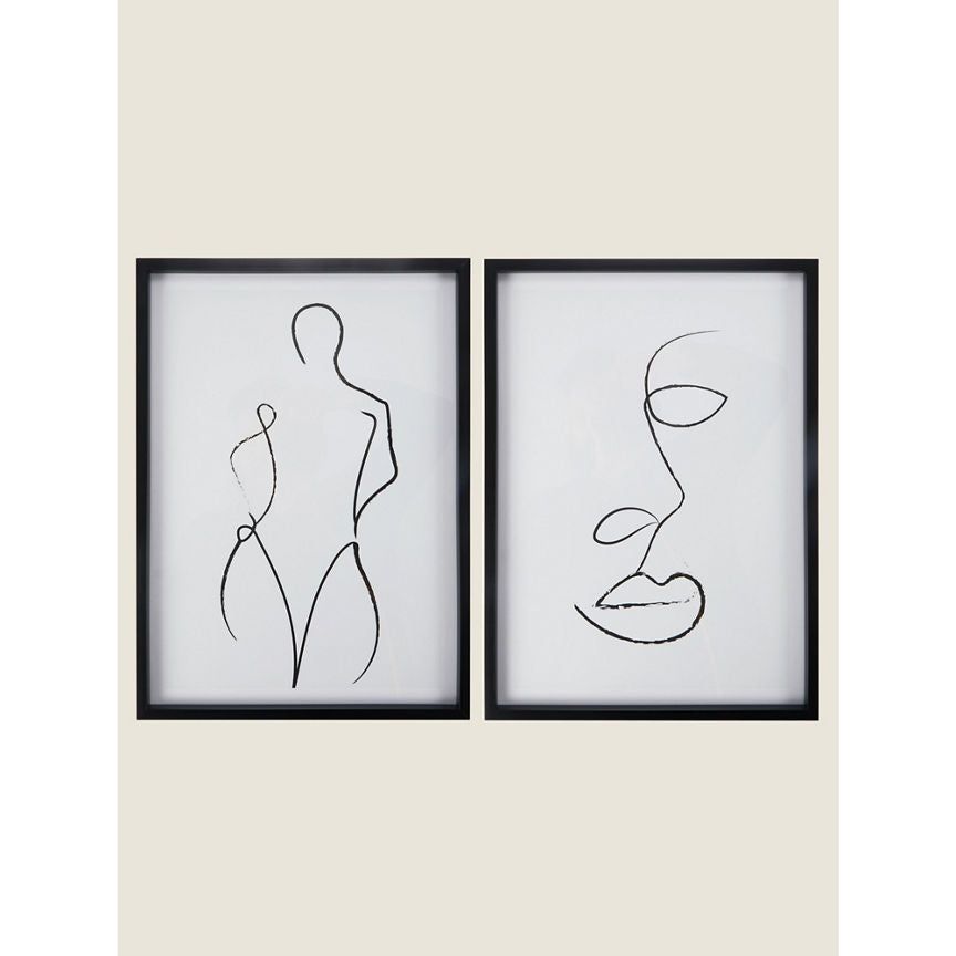 George Home Face &amp;amp; Body Framed Wall Art - Set of 2