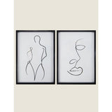 George Home Face &amp;amp; Body Framed Wall Art - Set of 2