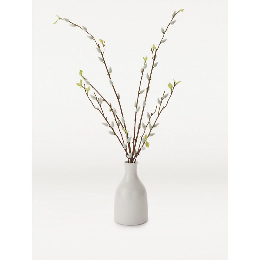 George Home Faux Pussy Willow In Bottle 55cm