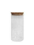 George Home Glass Canister With Wooden Lid