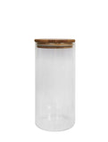 George Home Glass Canister With Wooden Lid