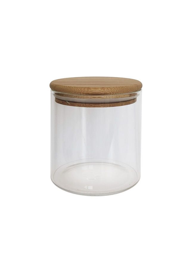 George Home Glass Canister With Wooden Lid 750ml