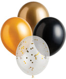 George Home Gold And Black Confetti Balloons