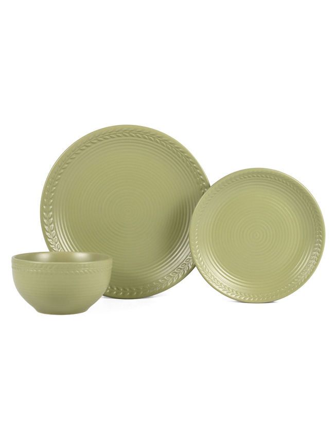 George Home Green Leaf Dinner Set - 12 Piece