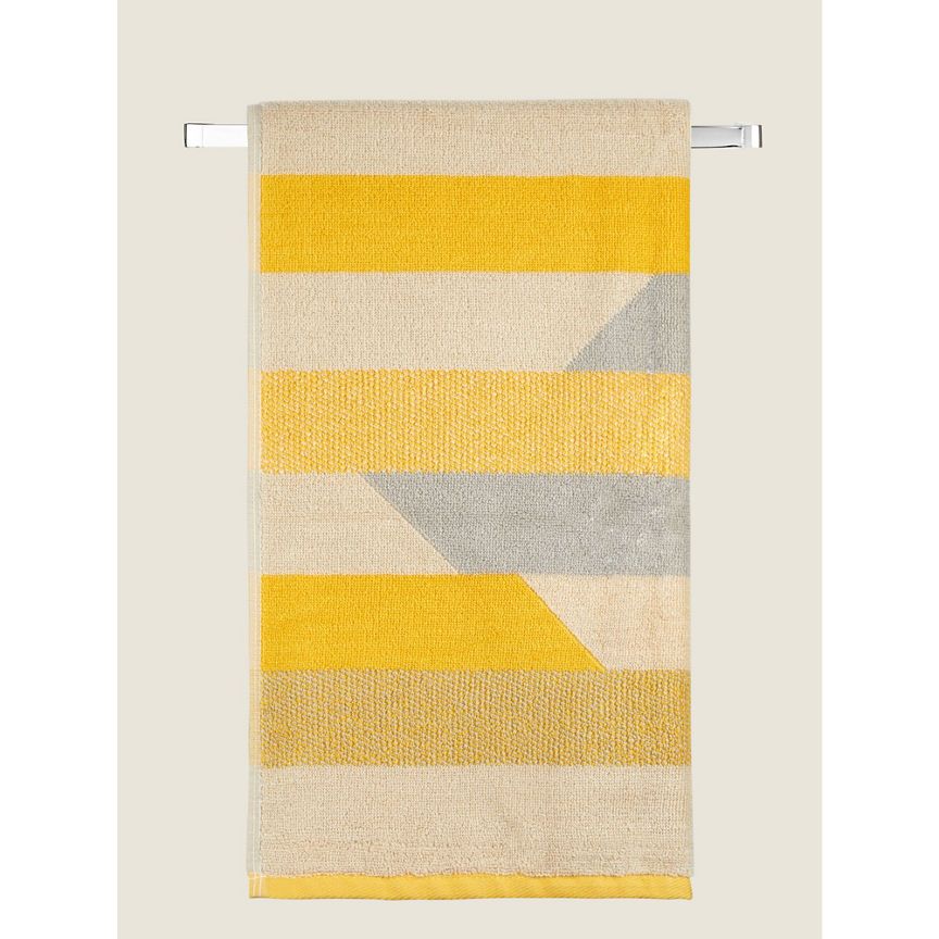 George Home Grey and Yellow Stripe Bath Sheet