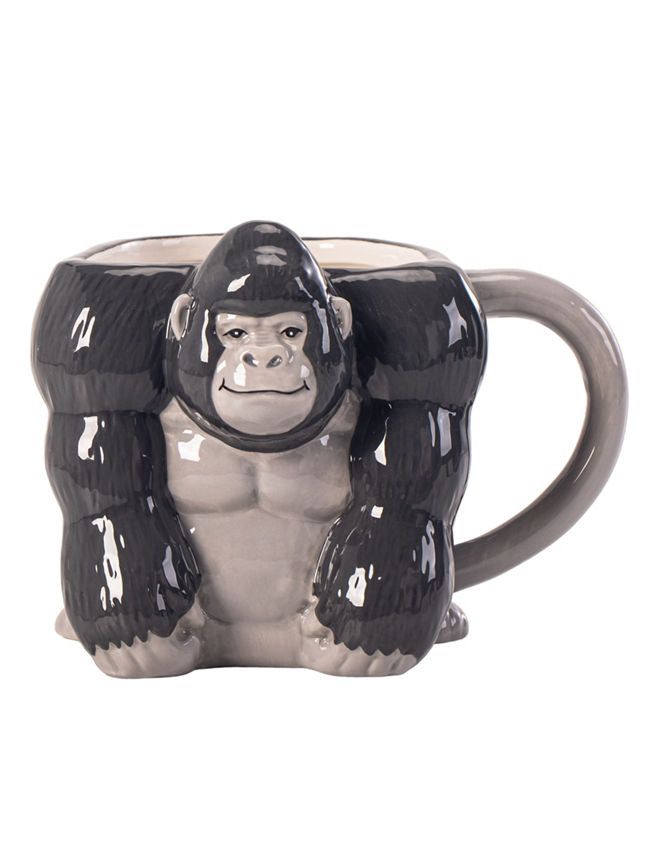 George Home Grey Gorilla-Shaped Mug